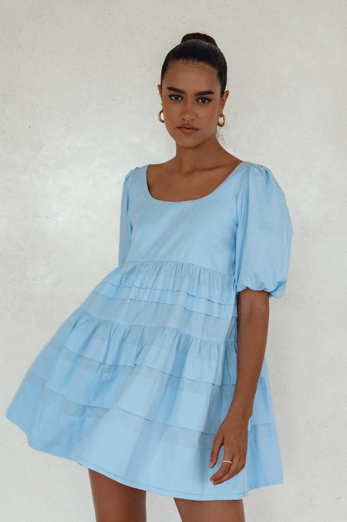 Andrea Babydoll Cotton Mini Dress (Sale) by ELF
