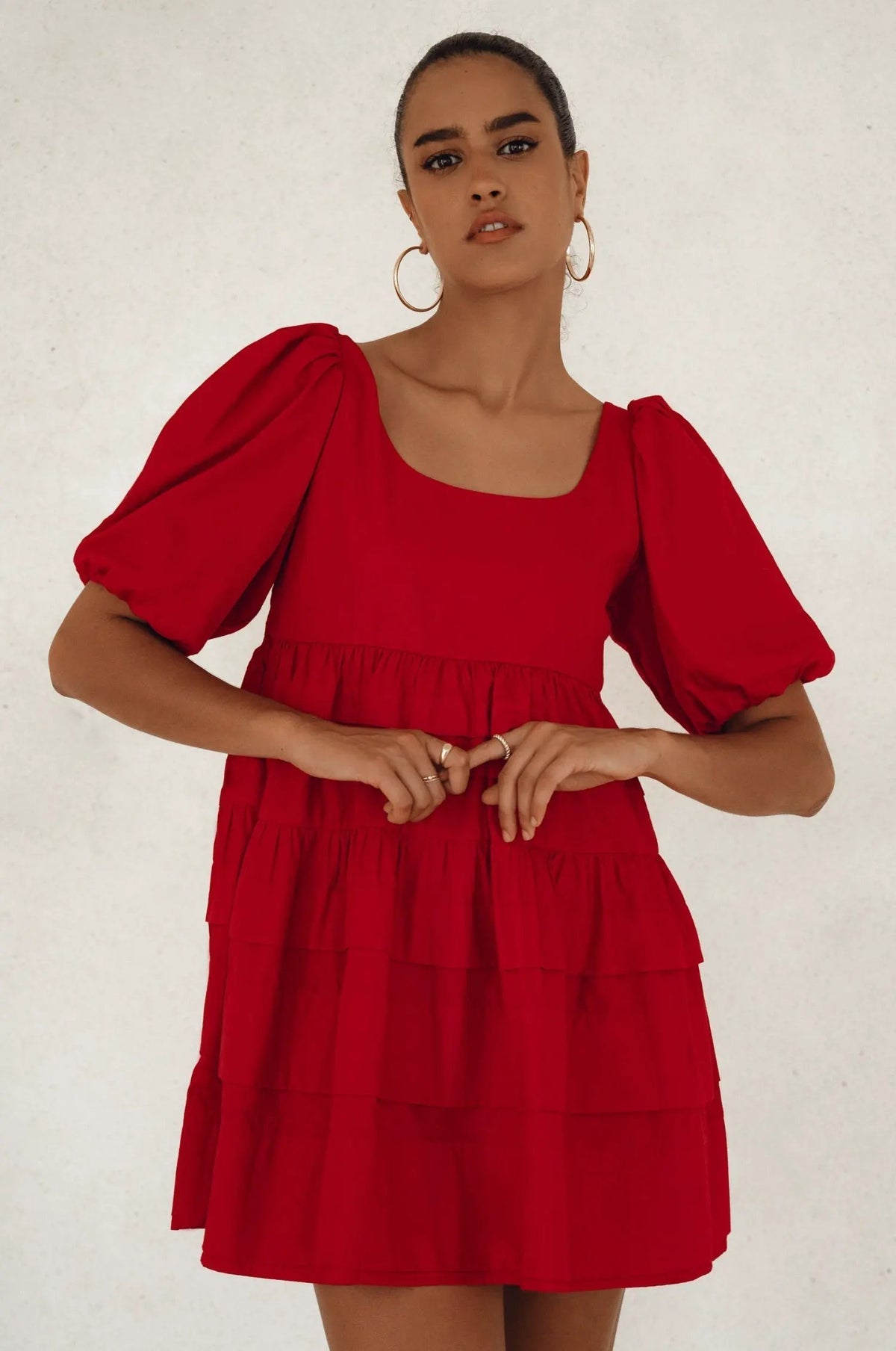 Andrea Babydoll Cotton Mini Dress (Sale) by ELF