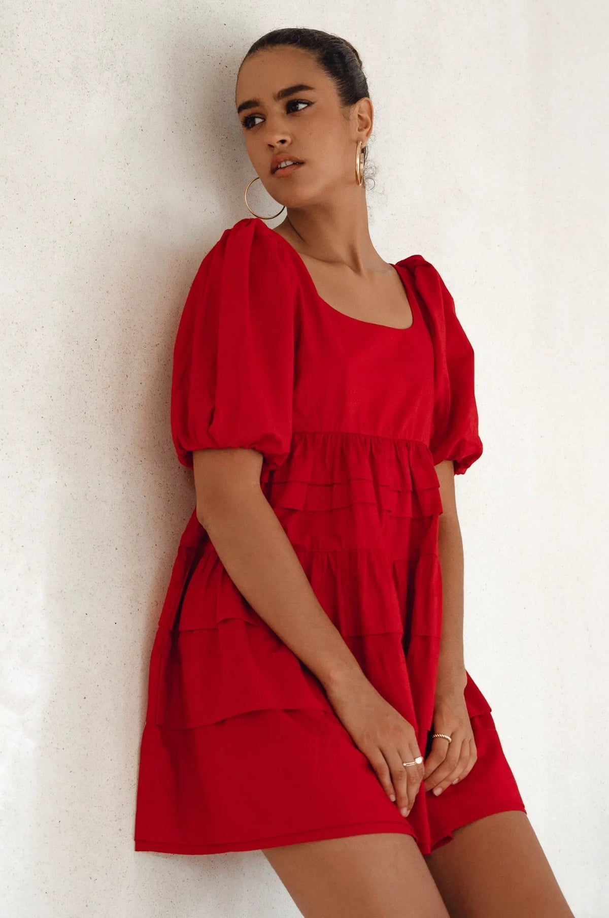 Andrea Babydoll Cotton Mini Dress (Sale) by ELF