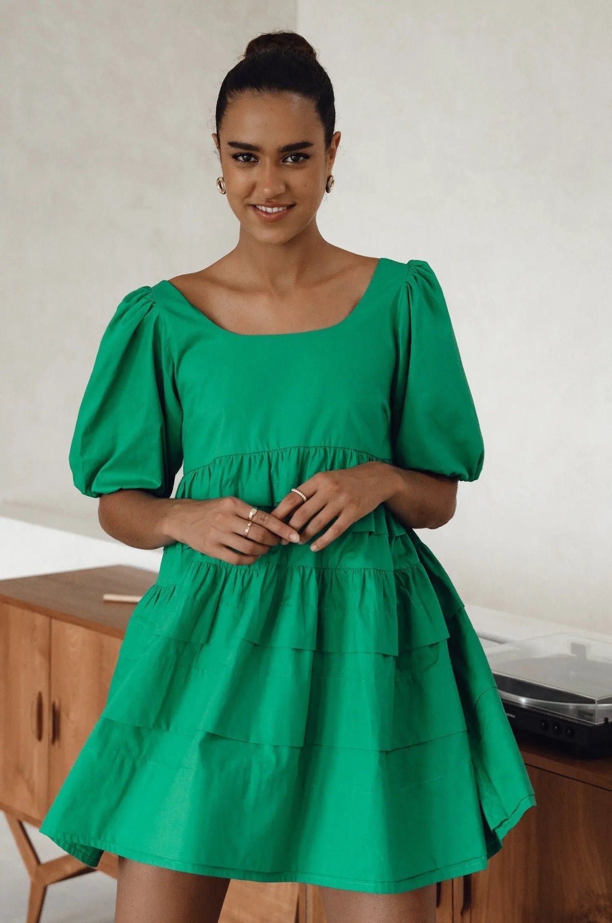 Andrea Babydoll Cotton Mini Dress (Sale) by ELF