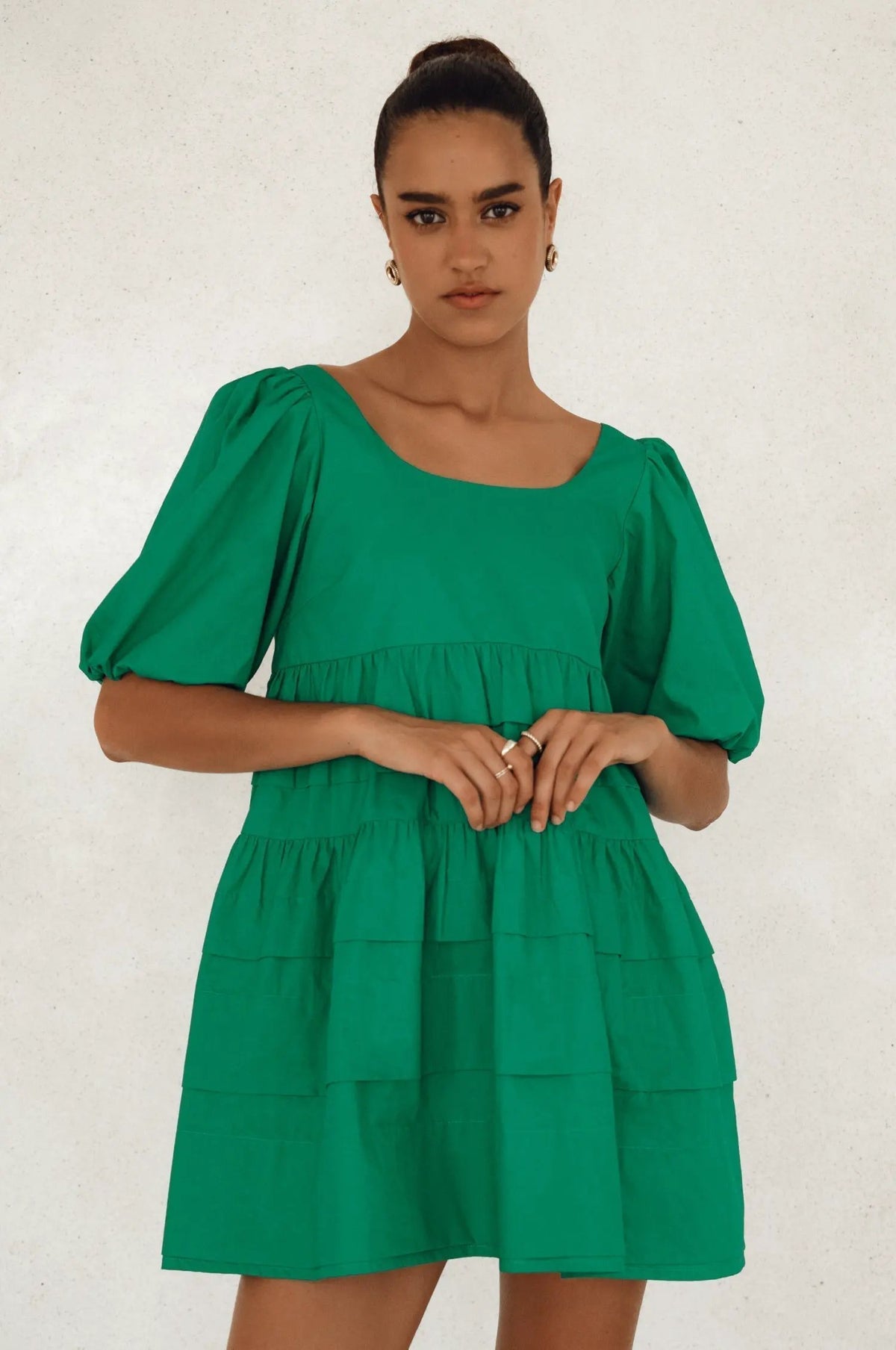 Andrea Babydoll Cotton Mini Dress (Sale) by ELF