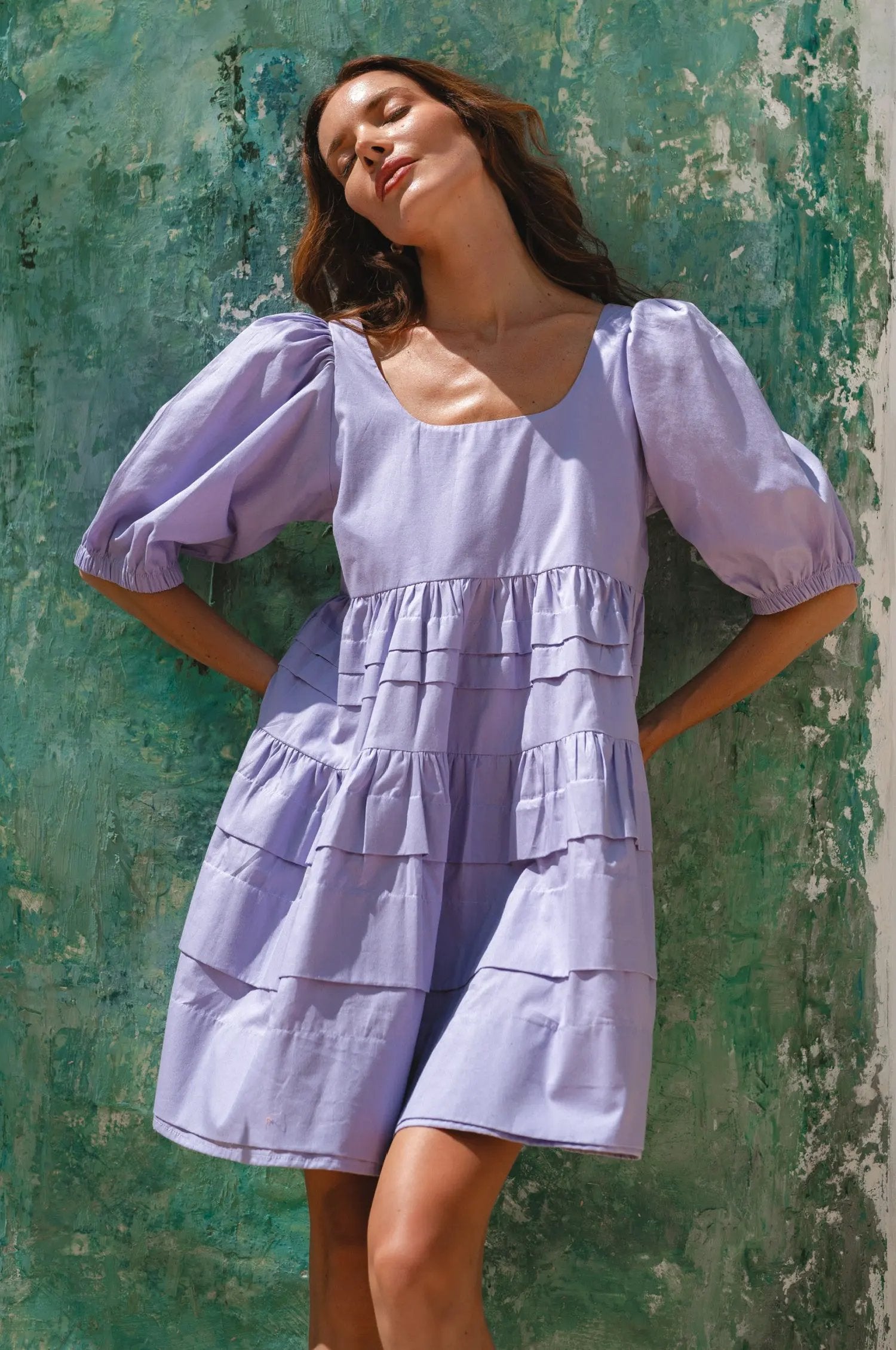 Andrea Babydoll Cotton Mini Dress (Sale) by ELF