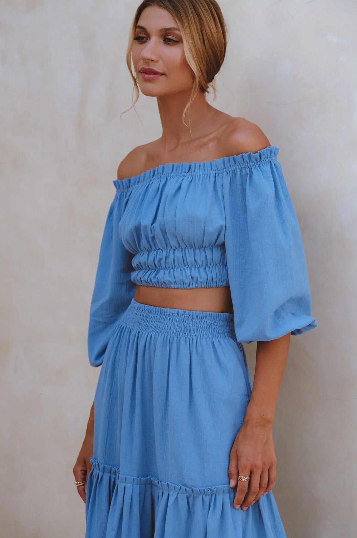 Annabelle Linen Cropped Top by ELF
