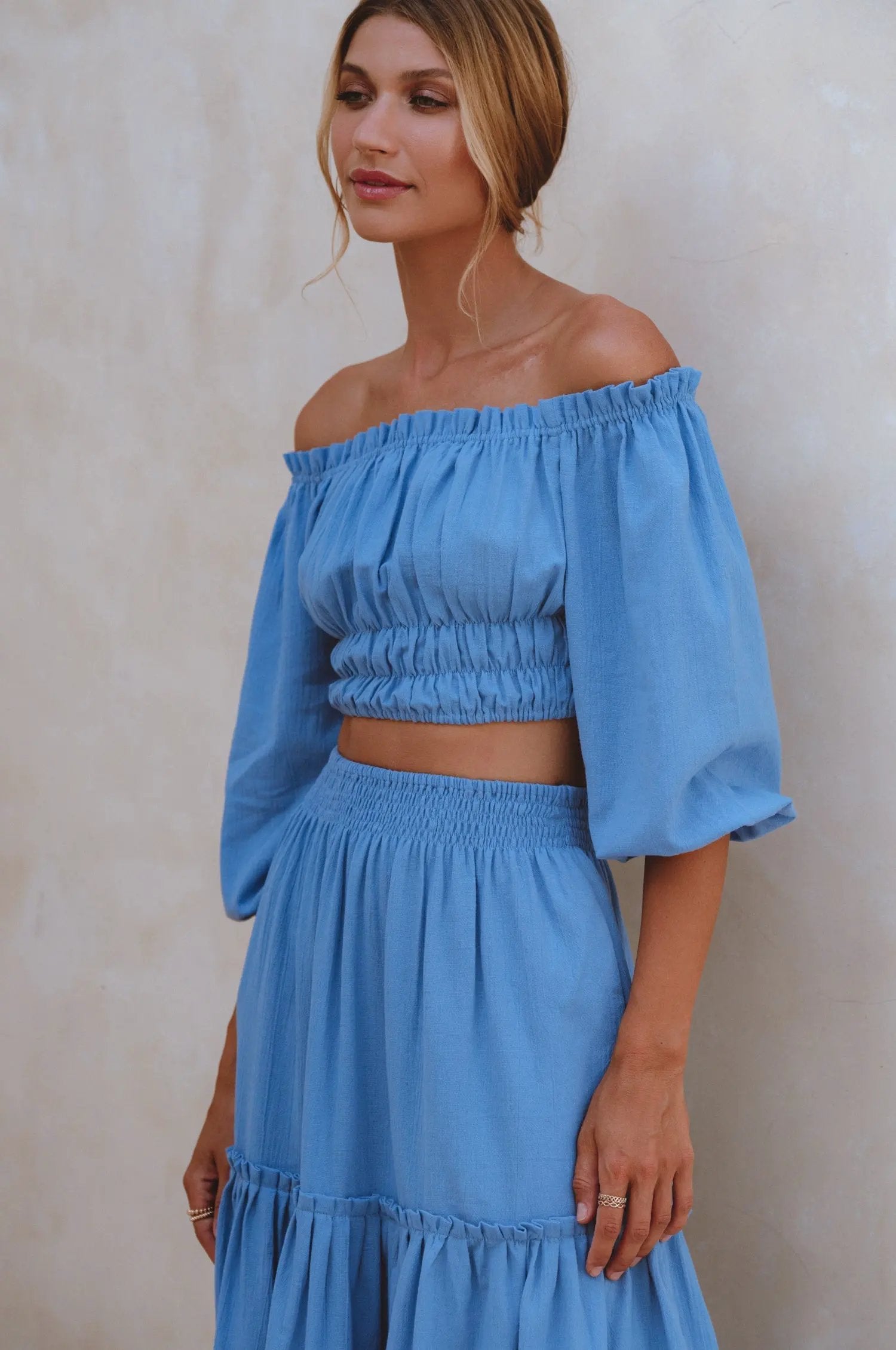 Annabelle Linen Cropped Top by ELF