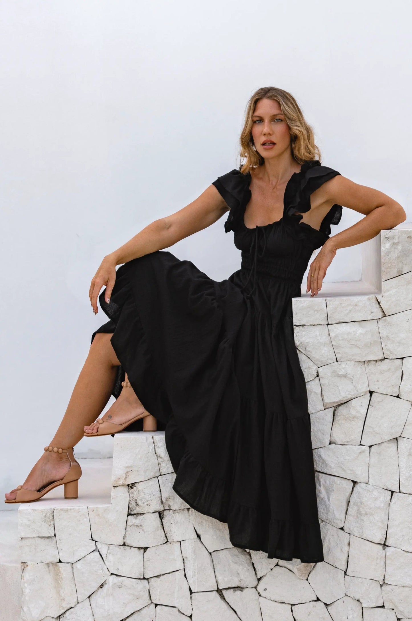 Aura Ruffled Maxi Dress by ELF