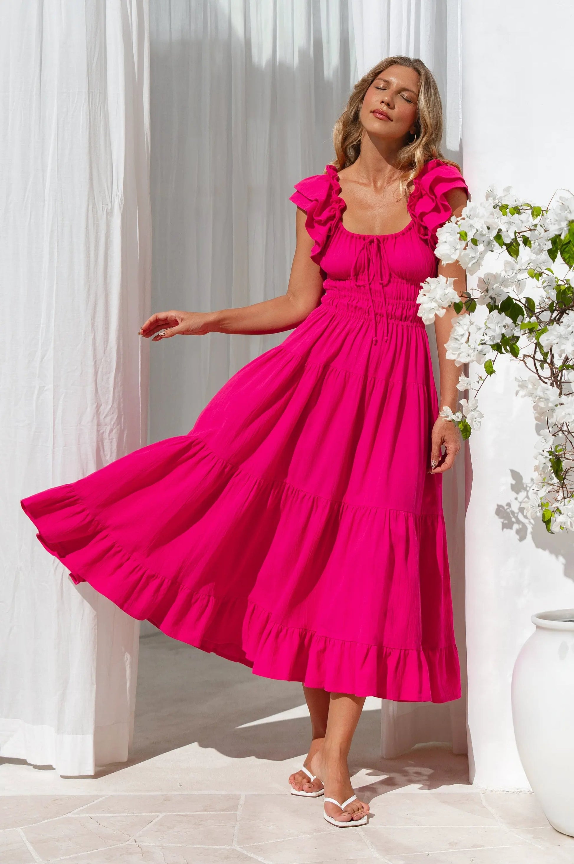 Aura Ruffled Maxi Dress by ELF