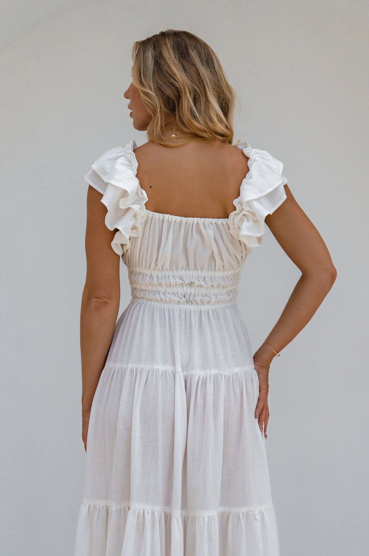 Aura Ruffled Maxi Dress by ELF