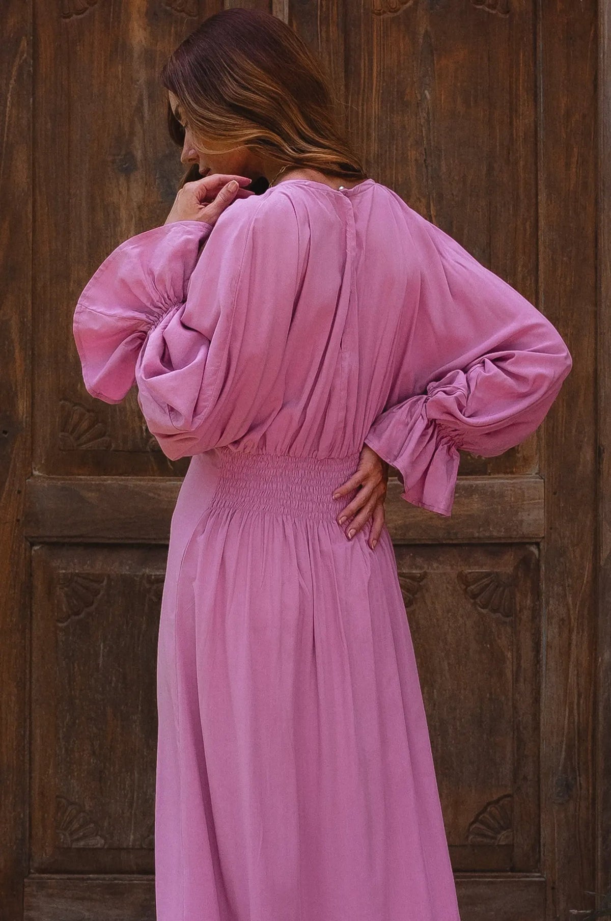 Ava Long Sleeve Ruffle Maxi Dress (Sale) by ELF