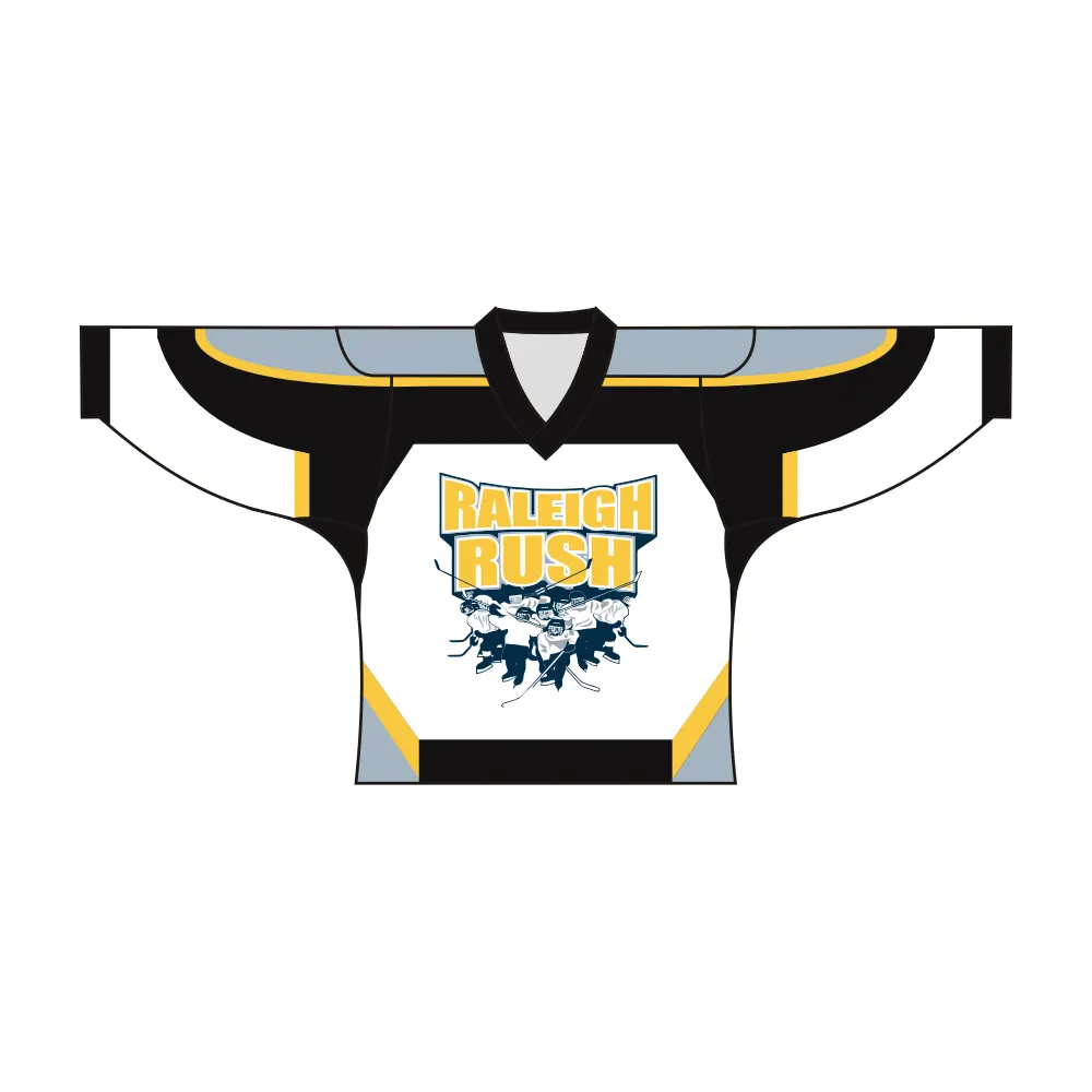 Custom Raleigh Rush Hockey Jersey by Vimost Sportswear