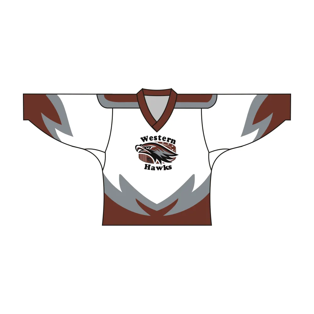 Custom Western Hawks Hockey Jersey by Vimost Sportswear