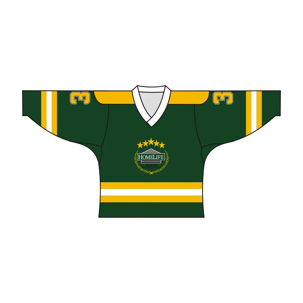 Custom Green HomeLife Hockey Jersey by Vimost Sportswear