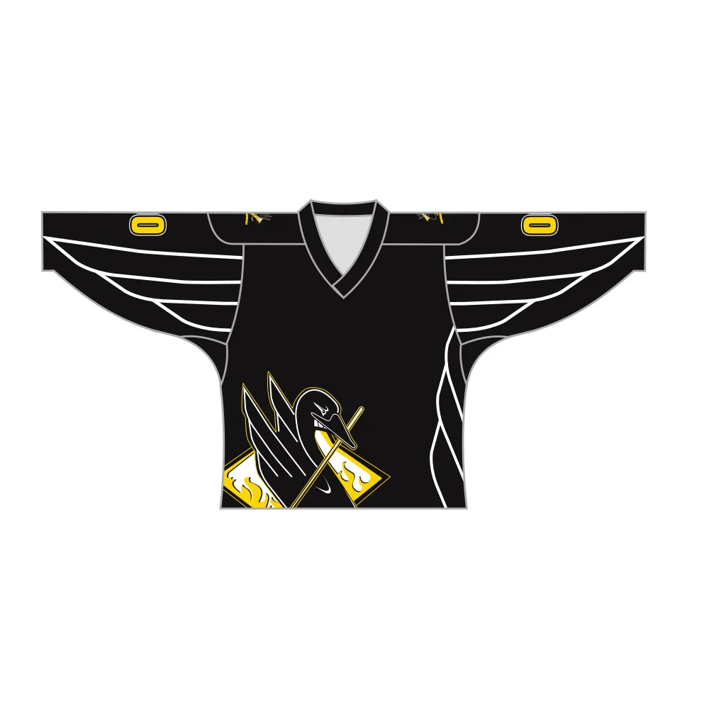 Custom Black Duck Hockey Jersey by Vimost Sportswear