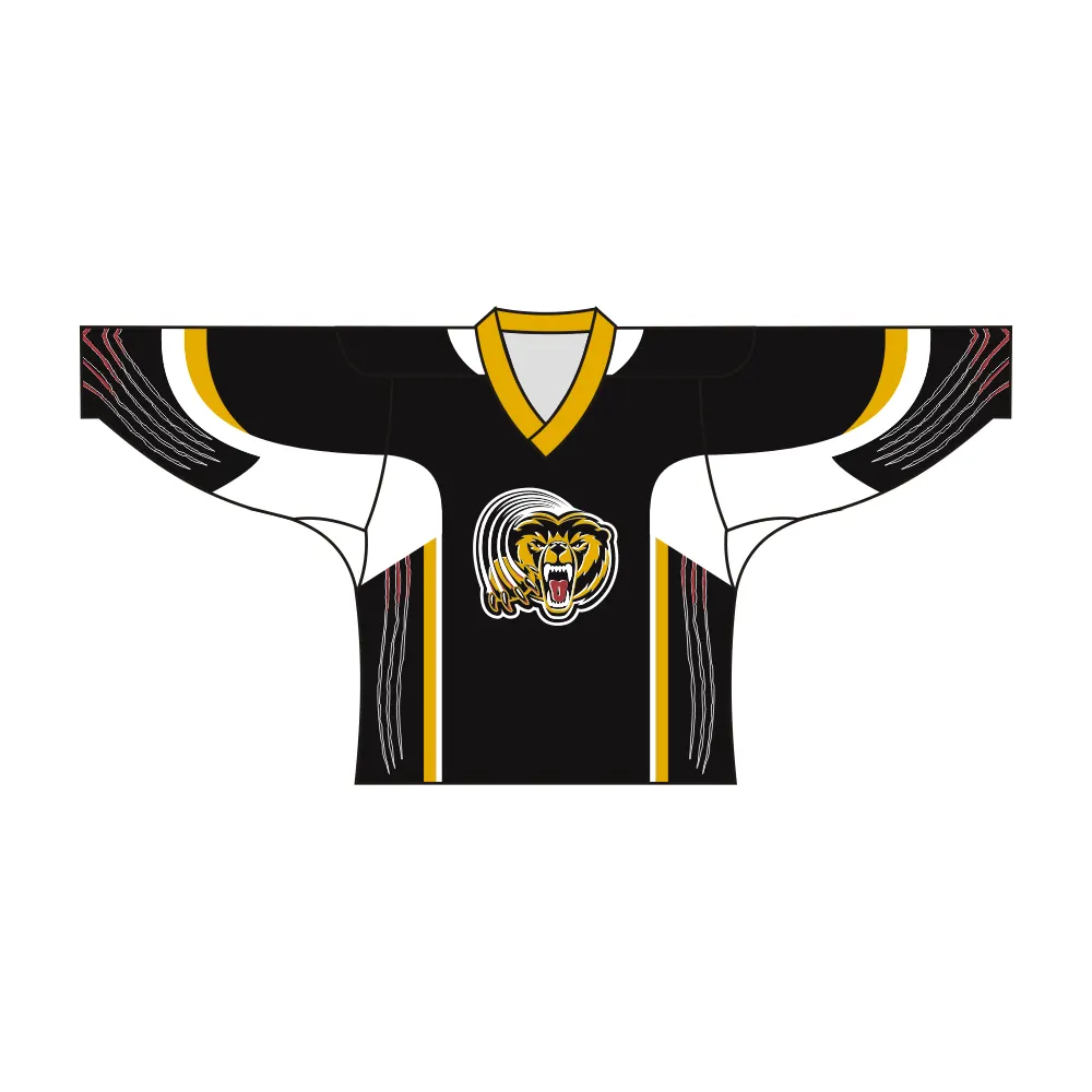 Custom Tiger Team Hockey Jersey by Vimost Sportswear