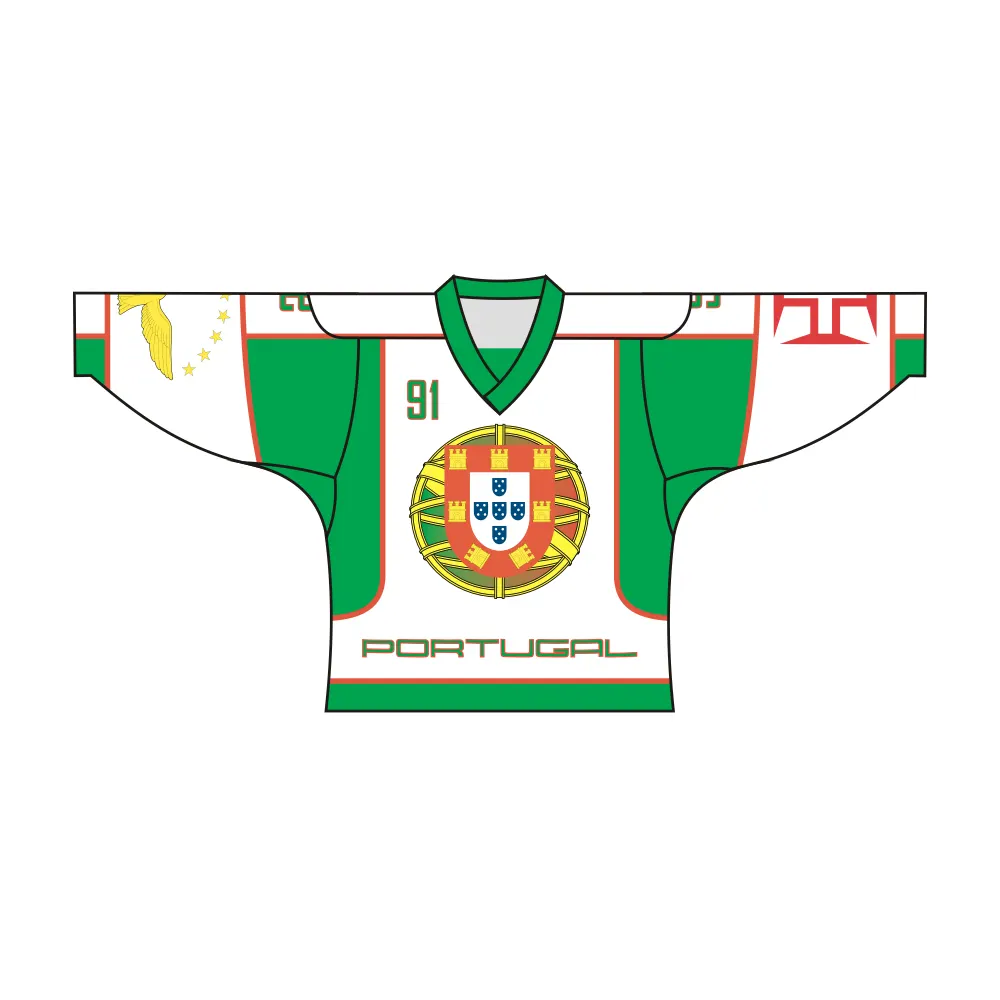 Custom Portugal Madeira Azores Hockey Jersey by Vimost Sportswear