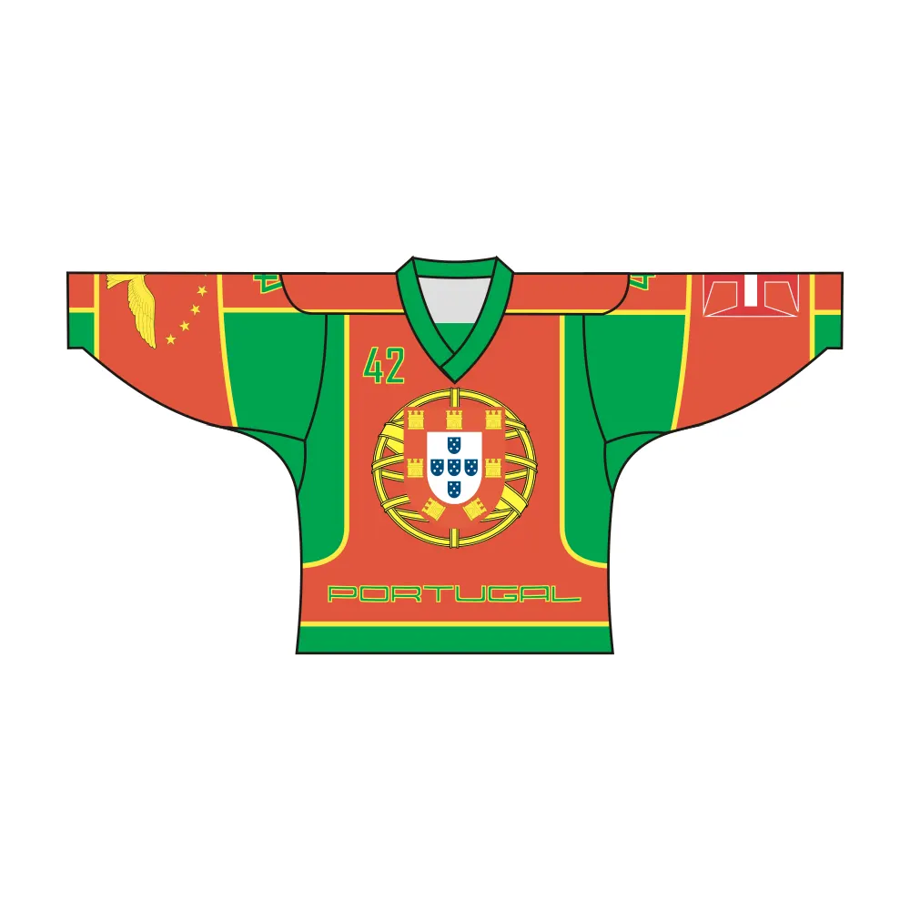 Custom Portugal Madeira Azores Hockey Jersey by Vimost Sportswear