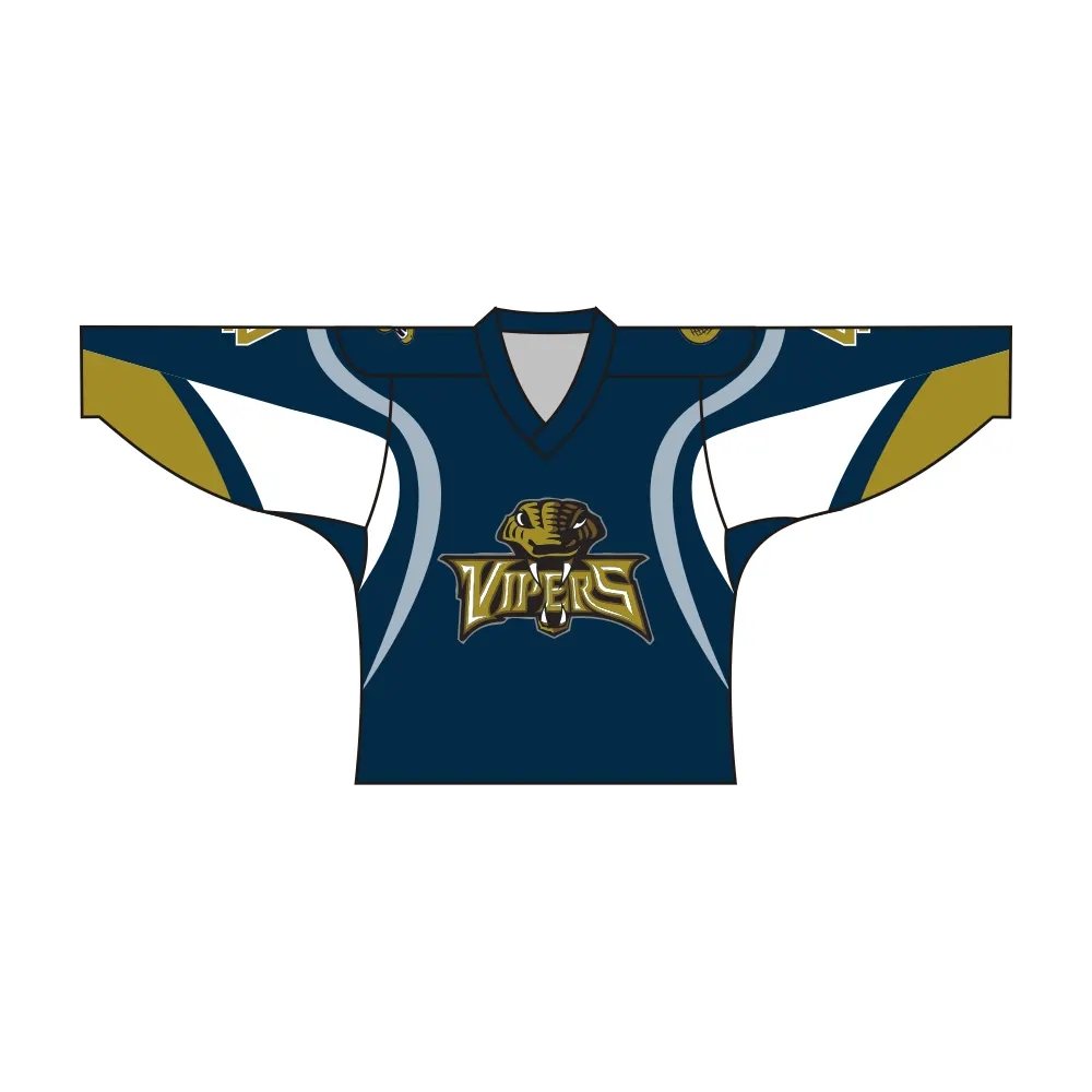 Custom Blue Vipers Hockey Jersey by Vimost Sportswear