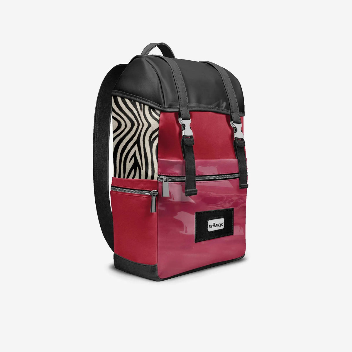 BYMANYC ® New York – NYC COUTURE Backpack in Fierce Red & Noir Zebra by BYMANYC ® New York