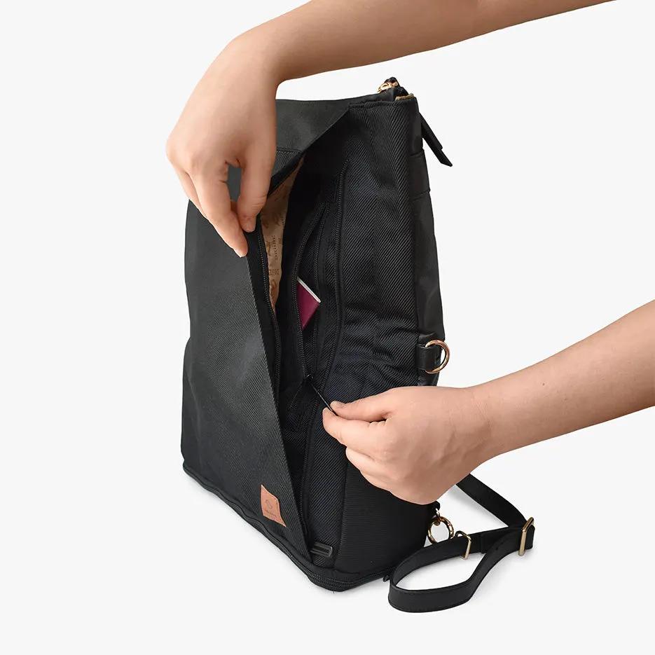 DAKOTA 3 in 1 Convertible Backpack Purse, Black by DRiiBE