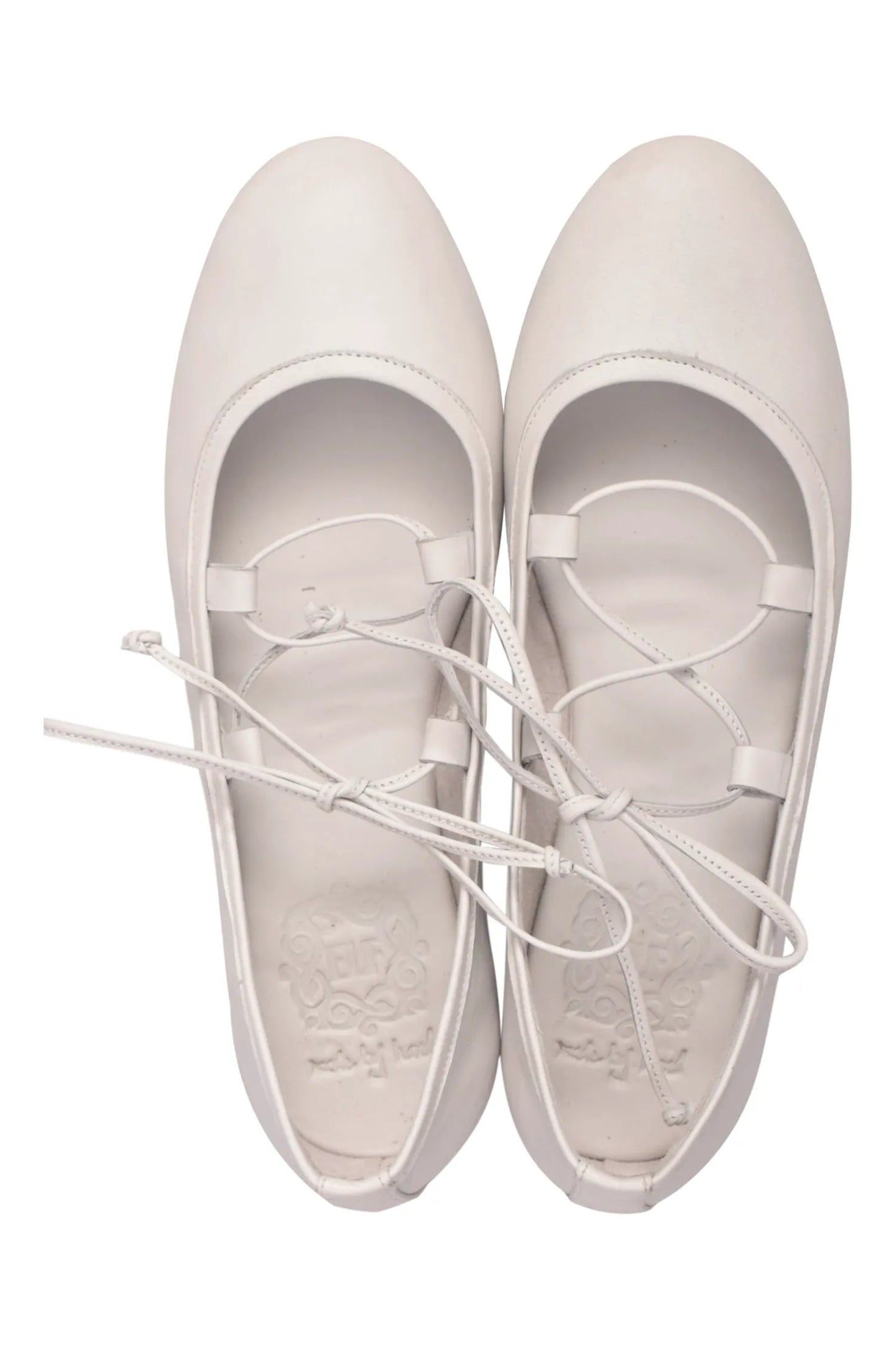 Ballerine Lace-Up Leather Flats by ELF