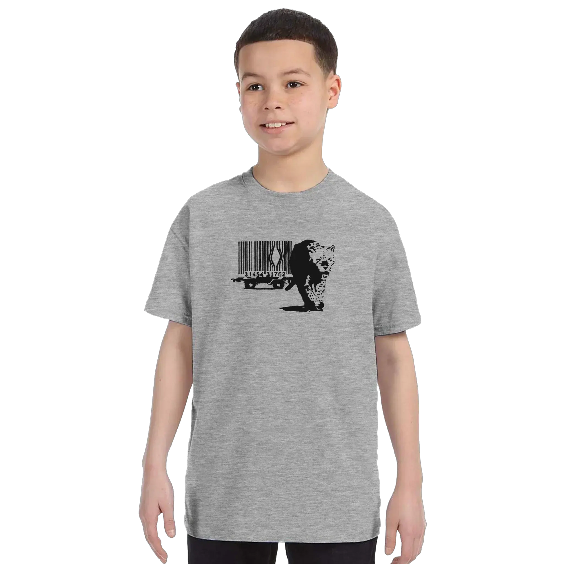 Banksy Barcode (Animal Rights) street art t-shirt by Art-O-Rama Shop