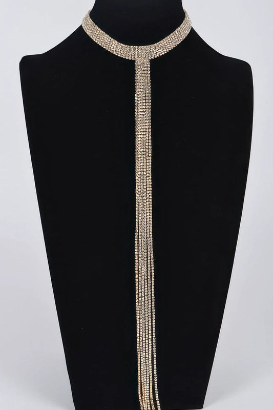 Bar Line Rhinestone Choker Necklace | BYMANYC ® New York Elegance by BYMANYC ® New York