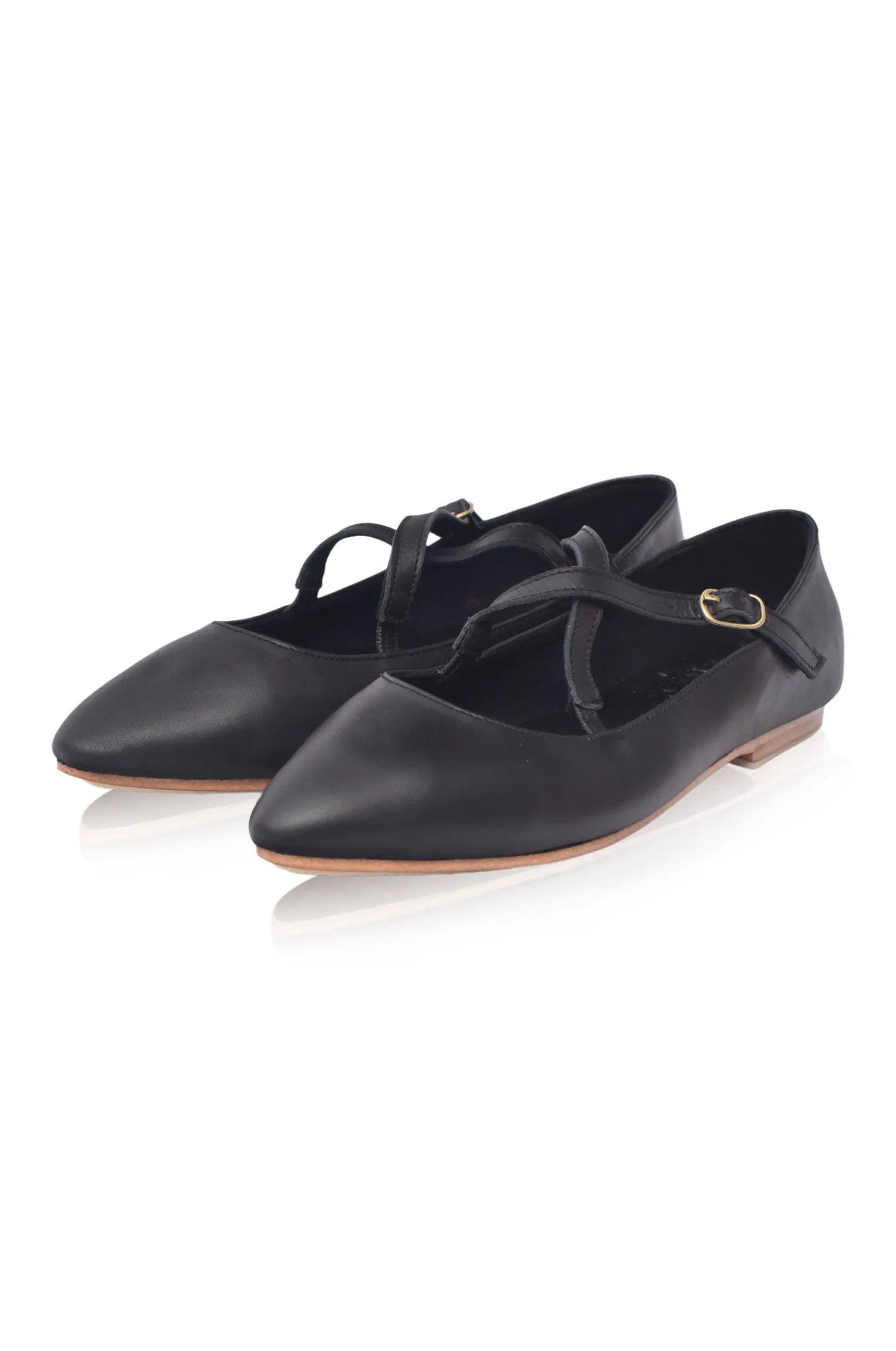 Bella Vita Criss-Cross Pointed Flats by ELF