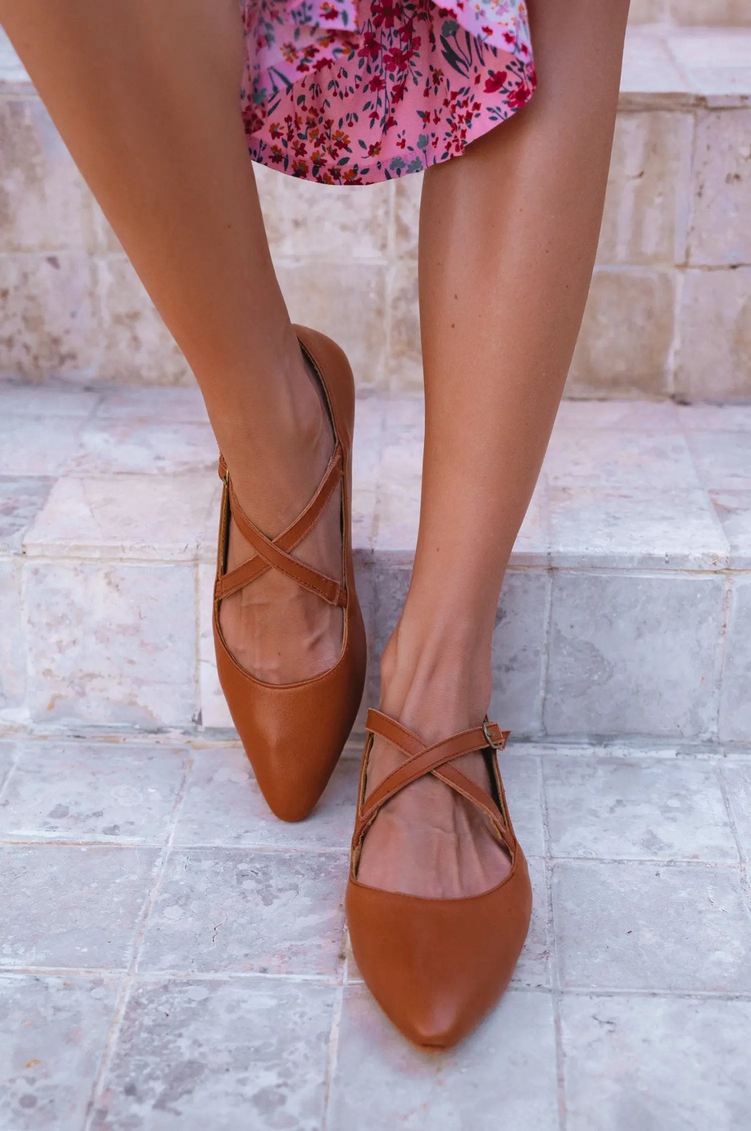 Bella Vita Criss-Cross Pointed Flats (Sz. 9 & 10.5) by ELF