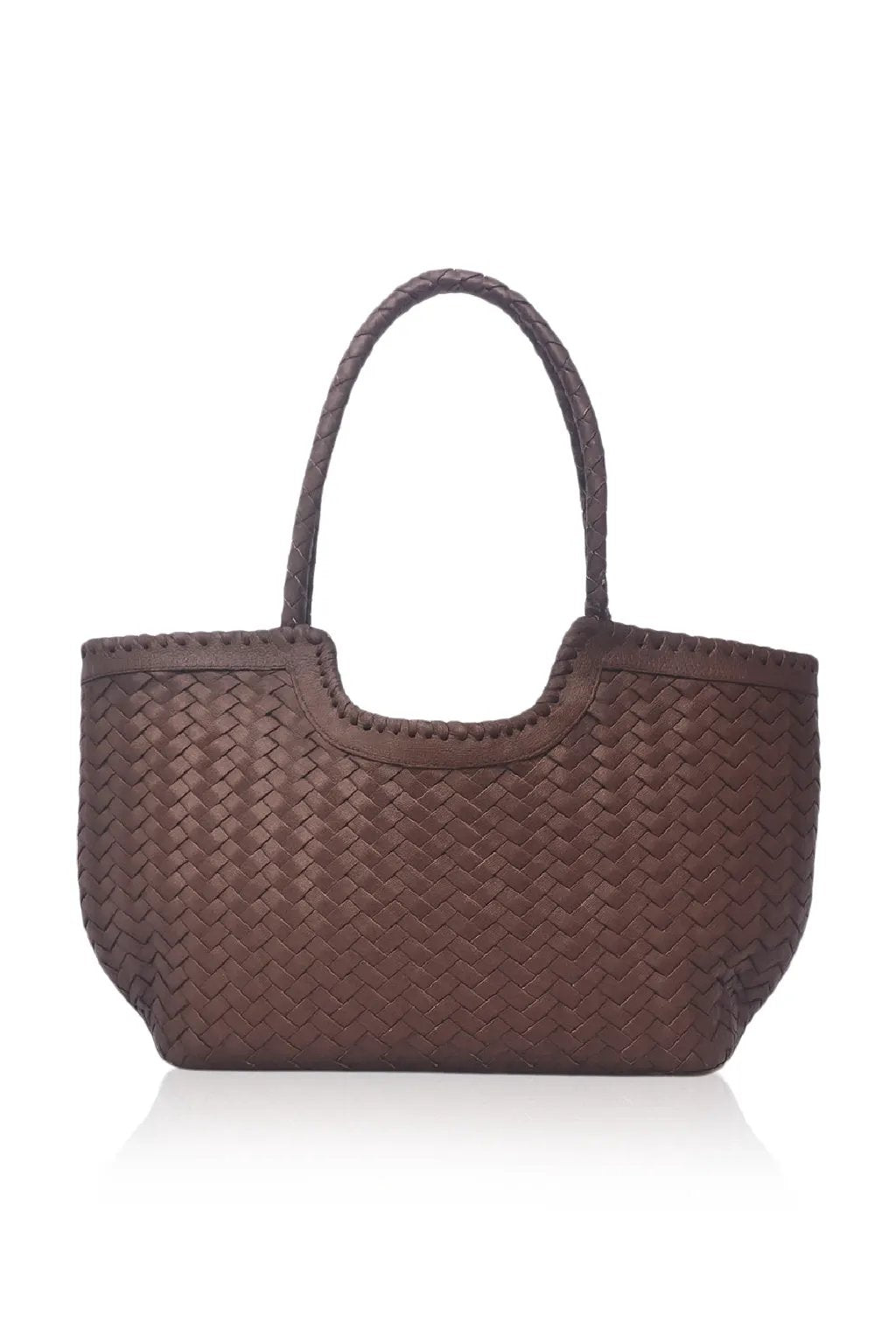 Bellagio Woven Leather Tote Bag by ELF