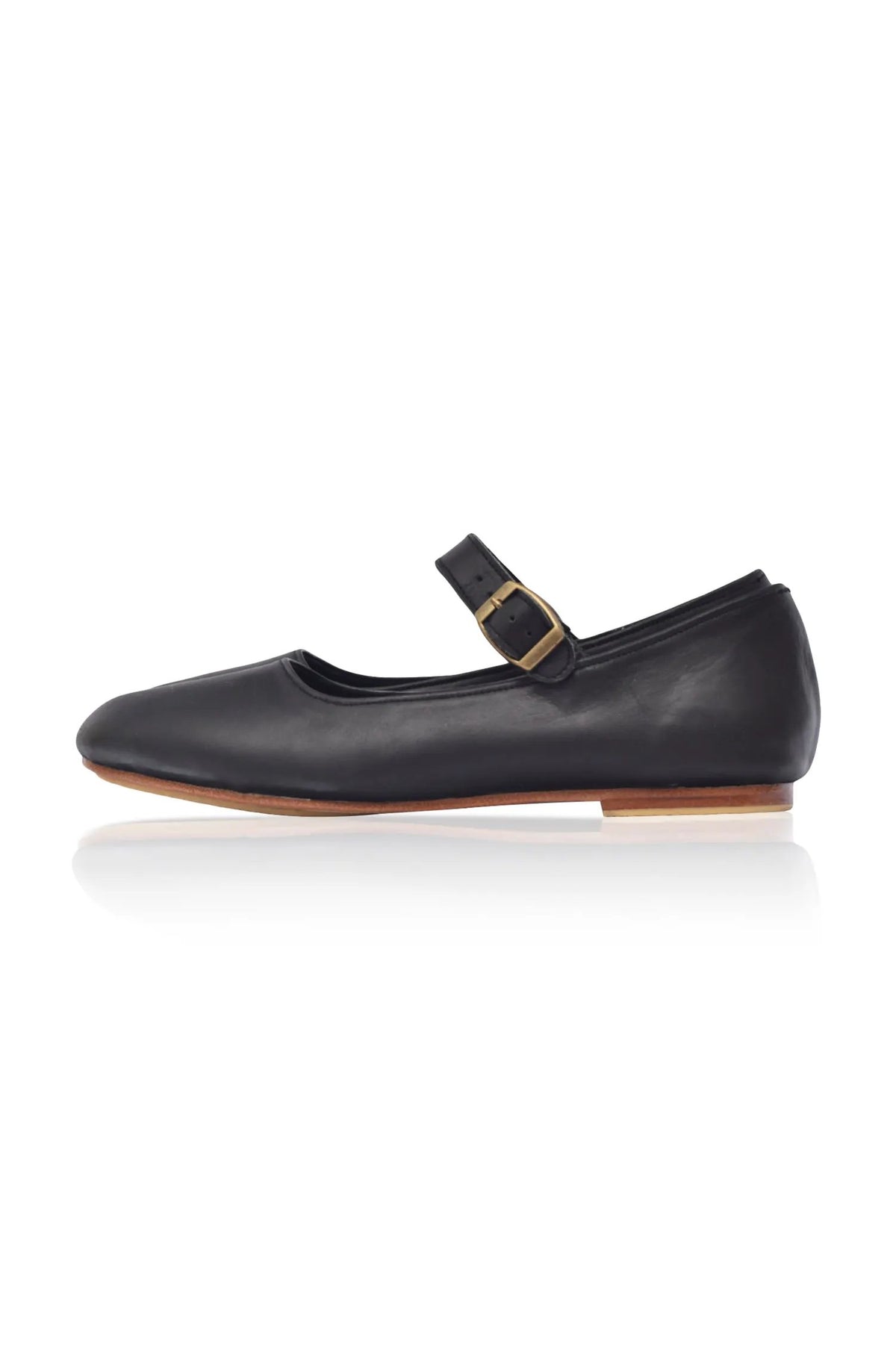 Belle Rose Mary Jane Leather Flats by ELF