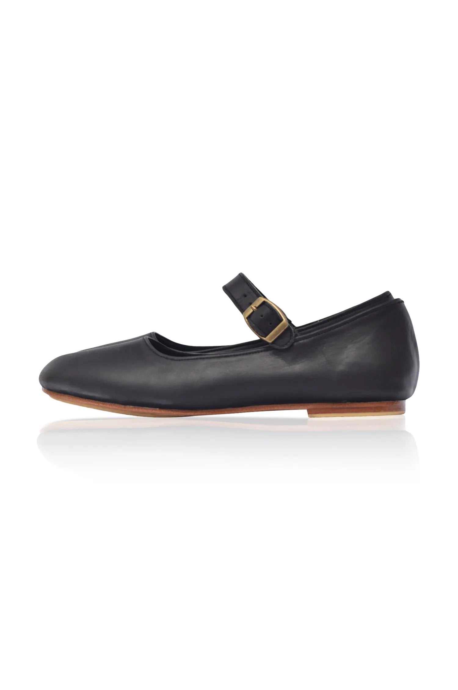 Belle Rose Mary Jane Leather Flats by ELF
