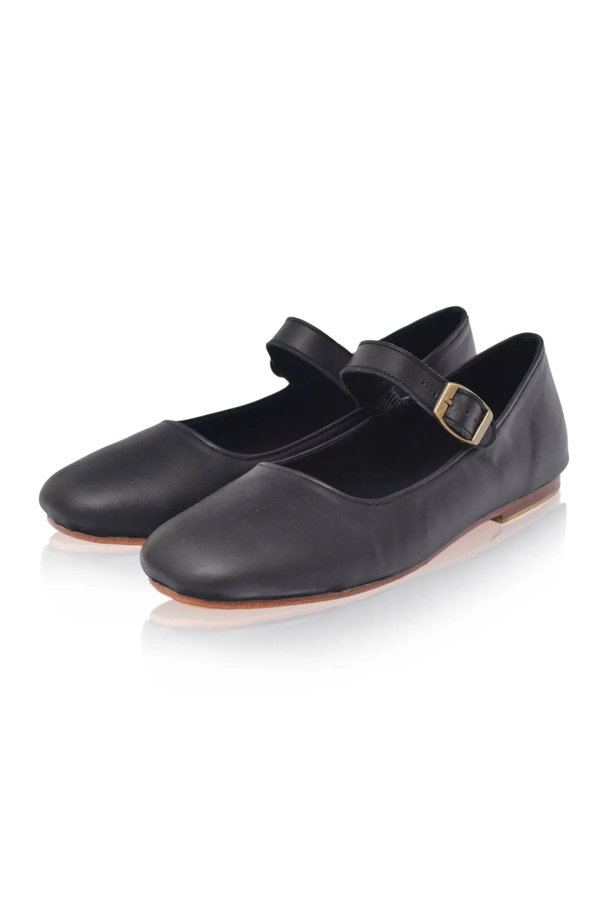 Belle Rose Mary Jane Leather Flats by ELF