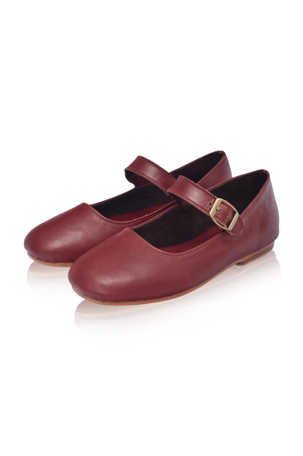 Belle Rose Mary Jane Leather Flats by ELF