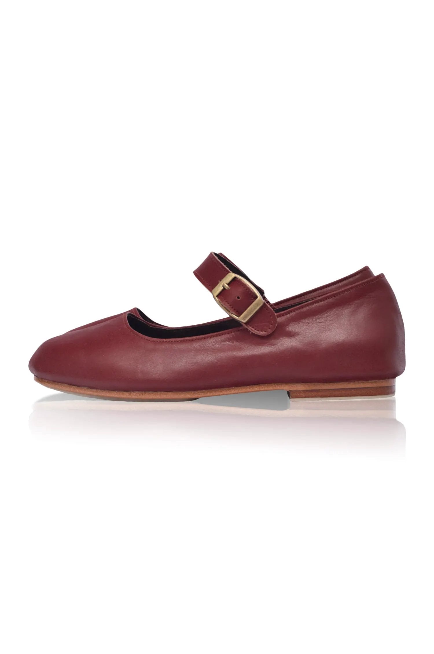 Belle Rose Mary Jane Leather Flats by ELF