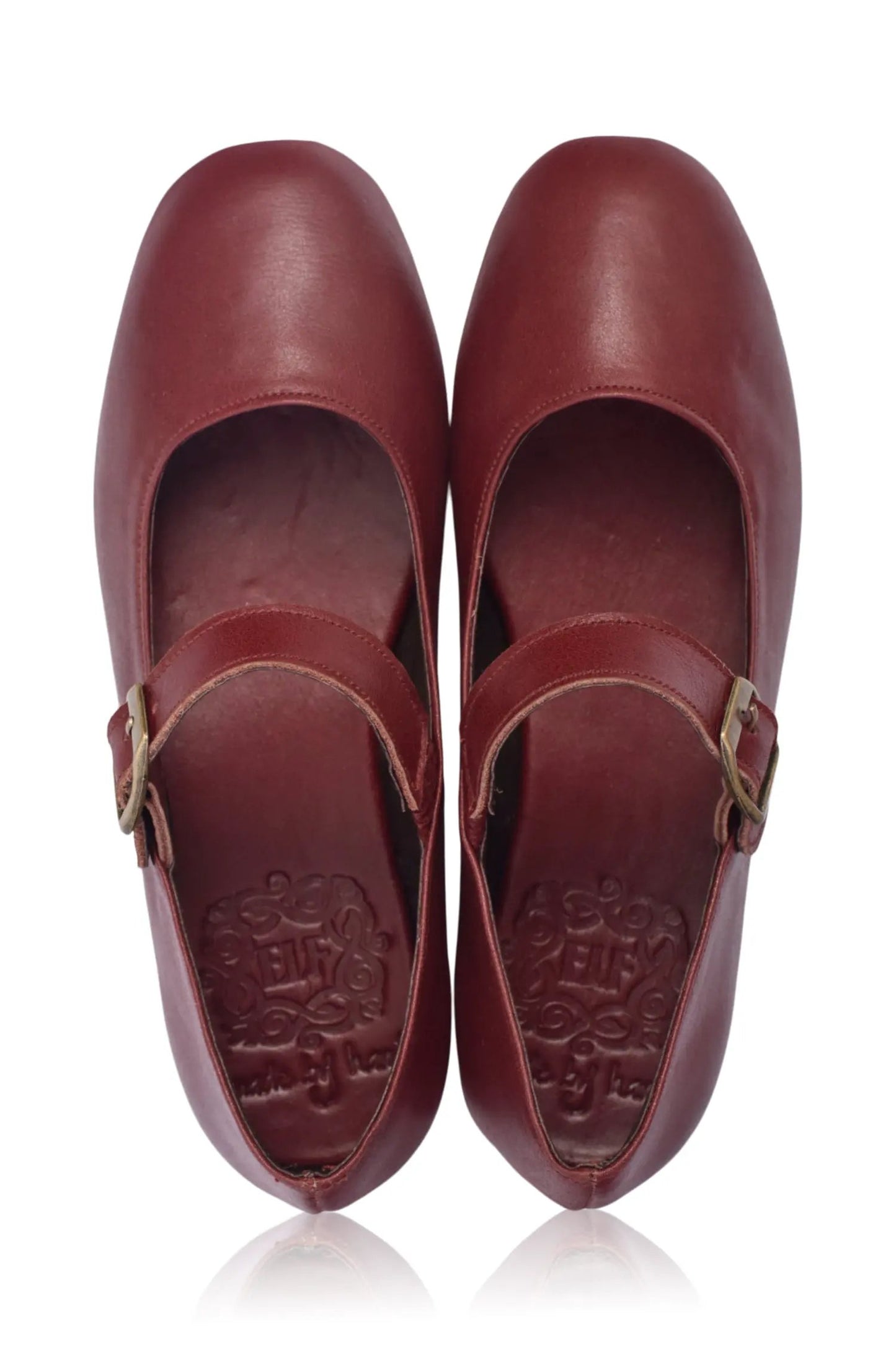 Belle Rose Mary Jane Leather Flats by ELF