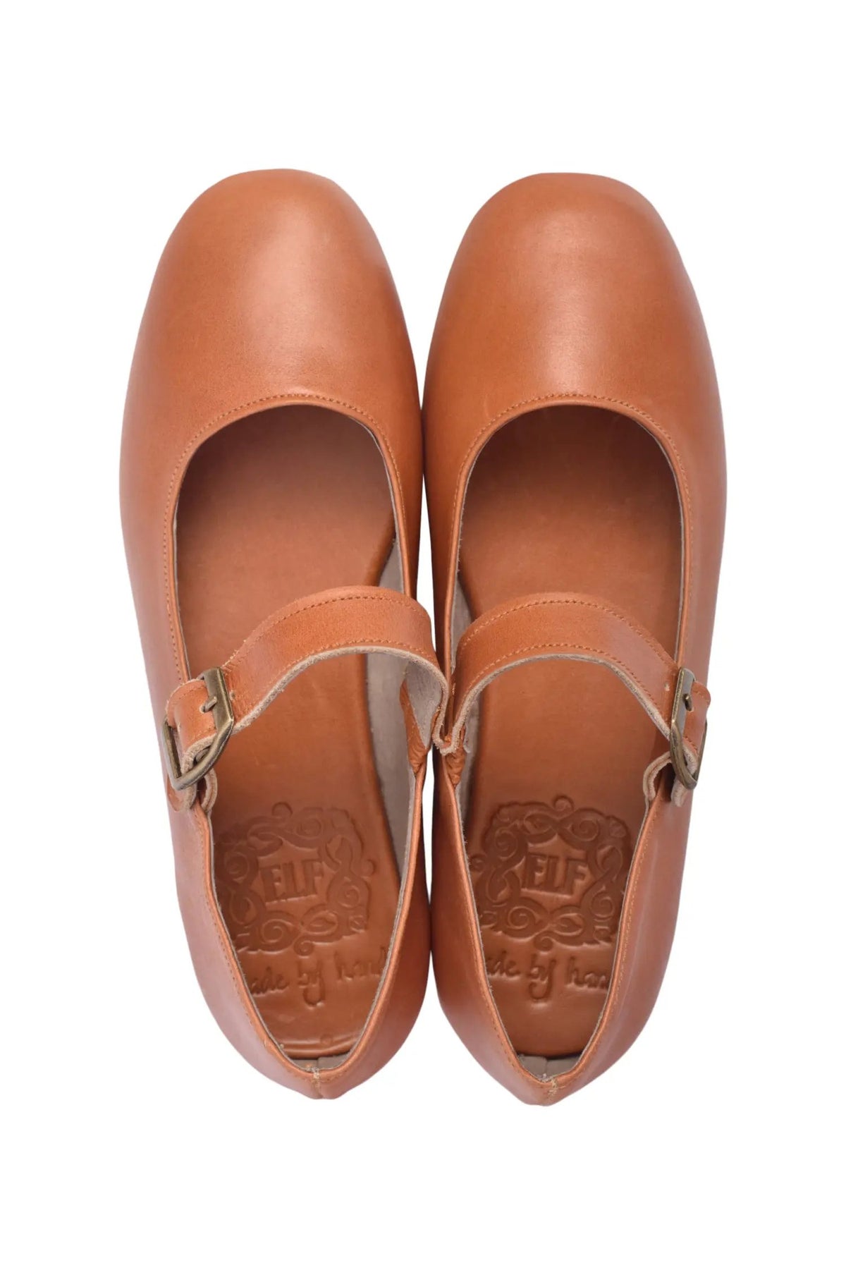 Belle Rose Mary Jane Leather Flats by ELF