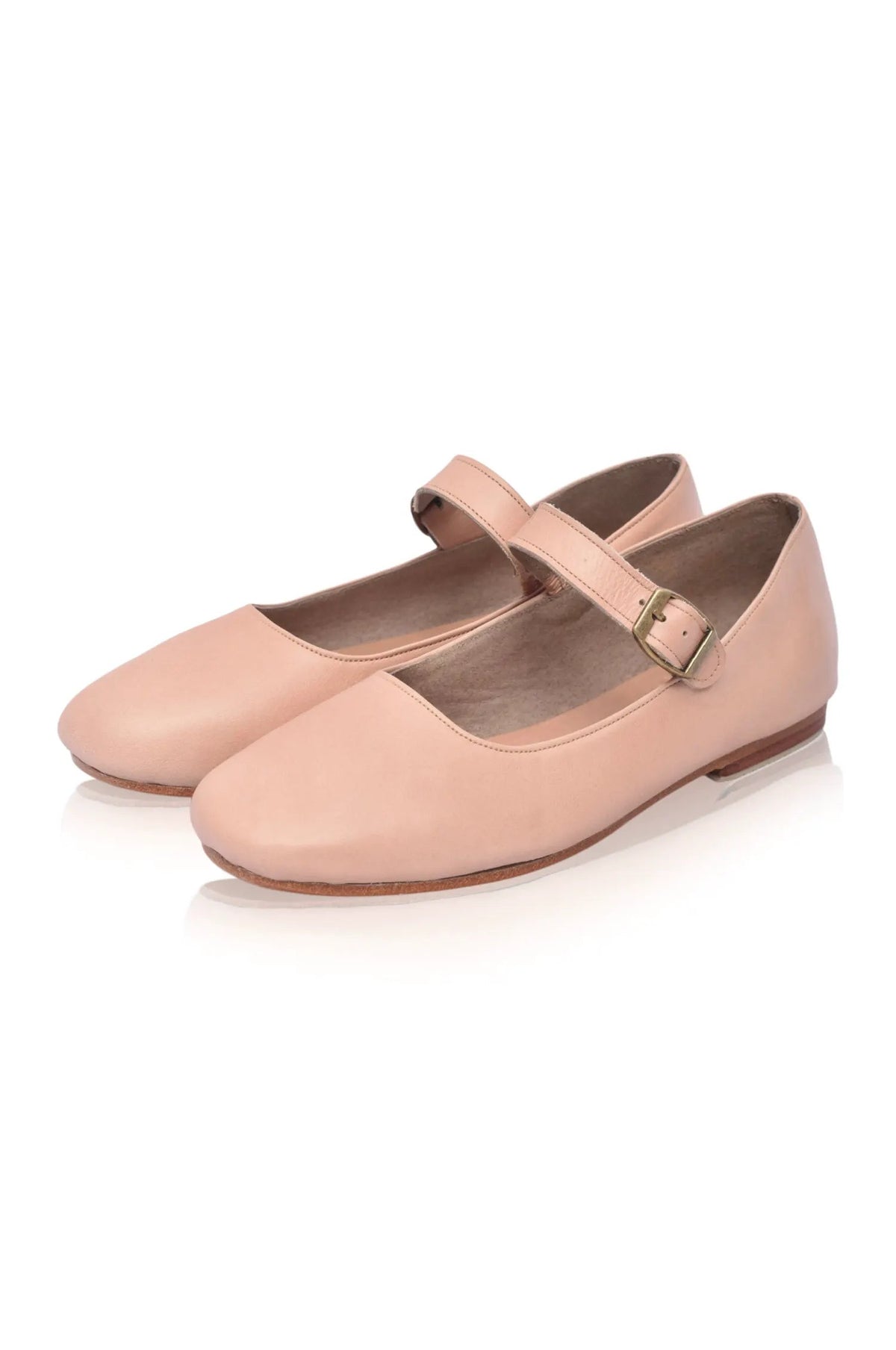 Belle Rose Mary Jane Leather Flats by ELF