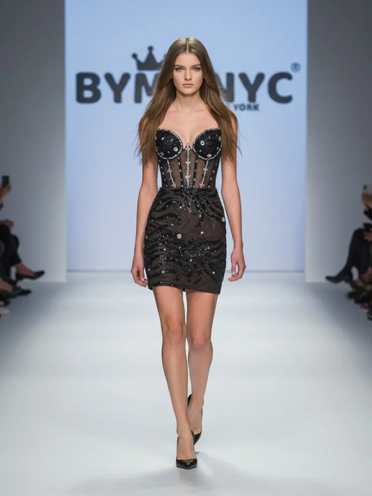 Black Mini Party Dress TRIBECA: Prêt-à-Porter Line BYMANYC ® New York by BYMANYC ® New York