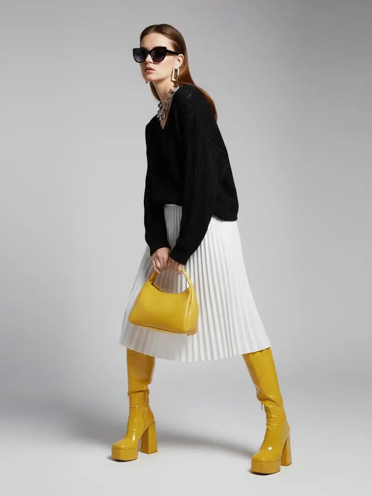 Black Open Knit V-Neck Sweater VARESE: New Colección COUTURE in NOLITA - BYMANYC ® New York by BYMANYC ® New York