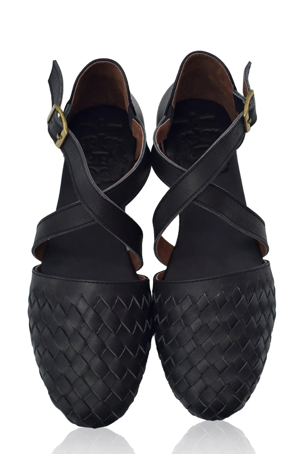 Riviera Woven Leather Flats by ELF