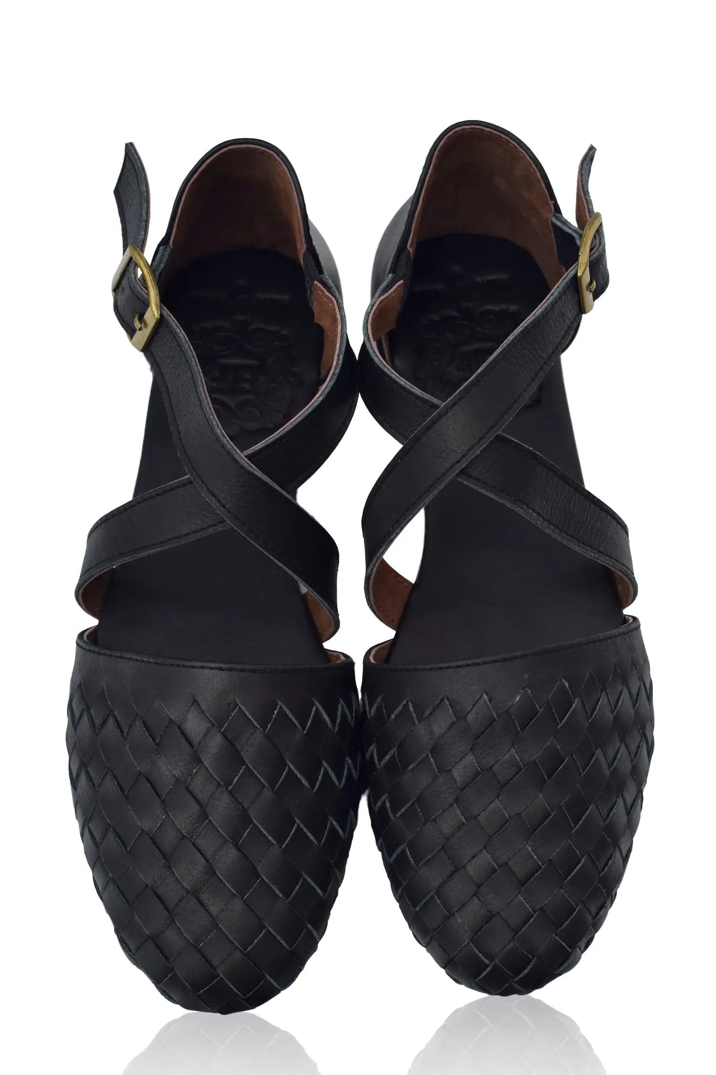 Riviera Woven Leather Flats by ELF