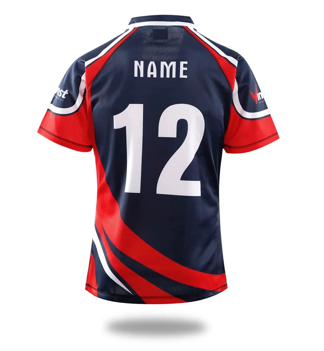 Custom Black Red Rugby Jersey by Vimost Sportswear
