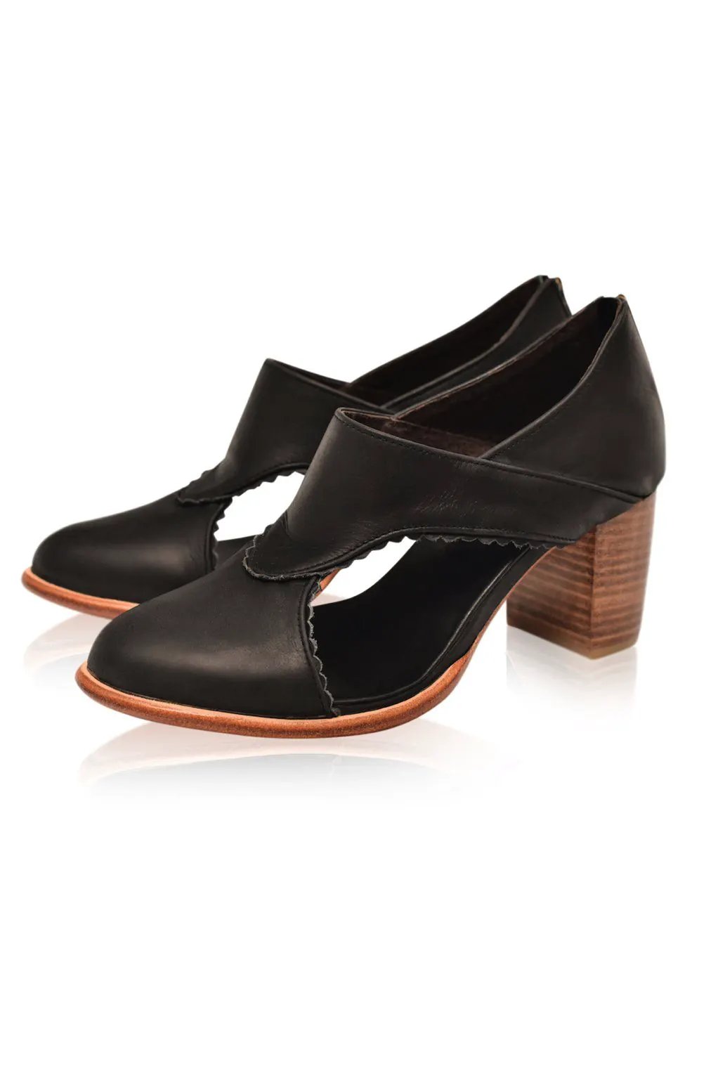 Rain Kiss Leather Heel Booties by ELF
