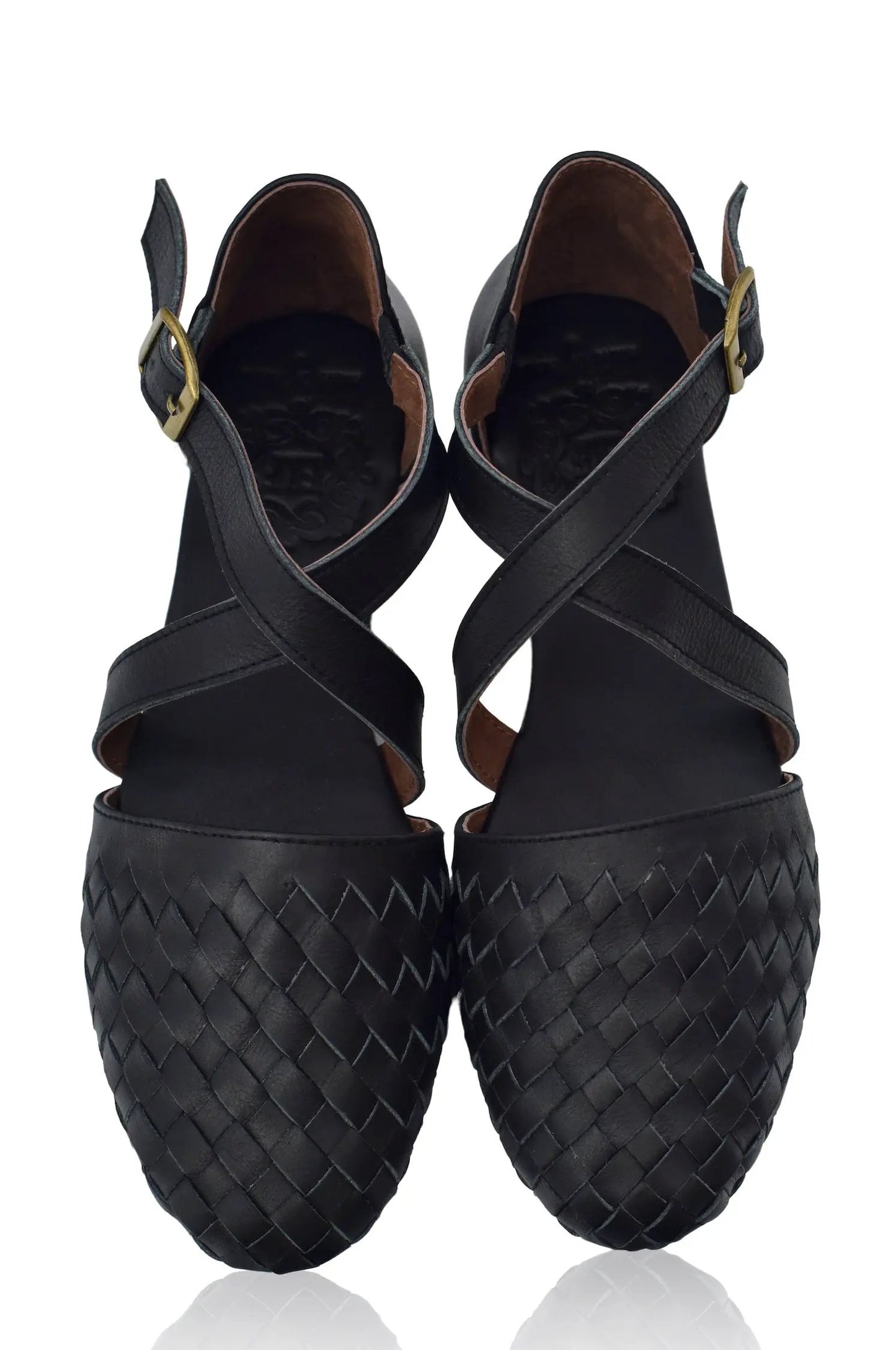 Riviera Woven Leather Flats by ELF