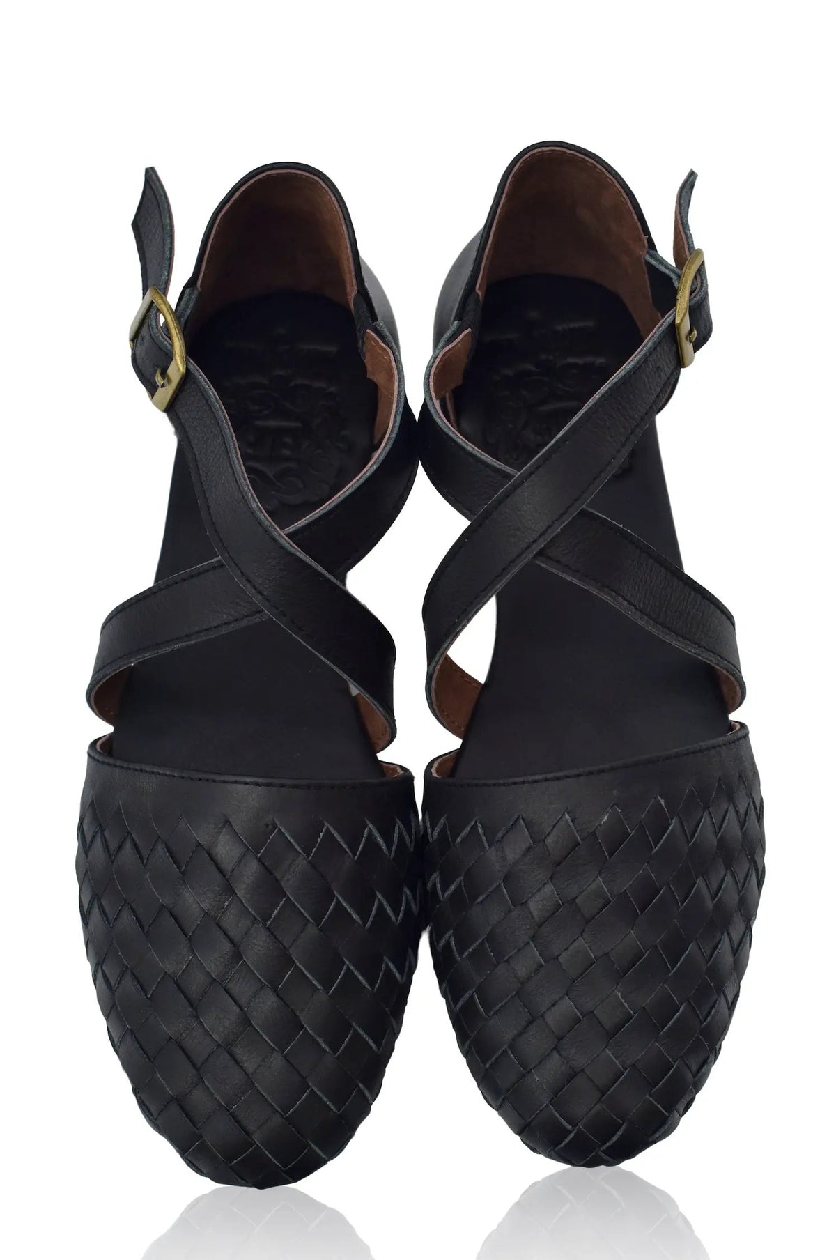 Riviera Woven Leather Flats by ELF