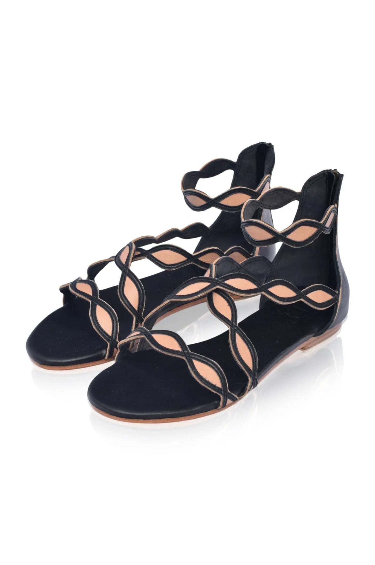 Blossom Floral Leather Sandals by ELF