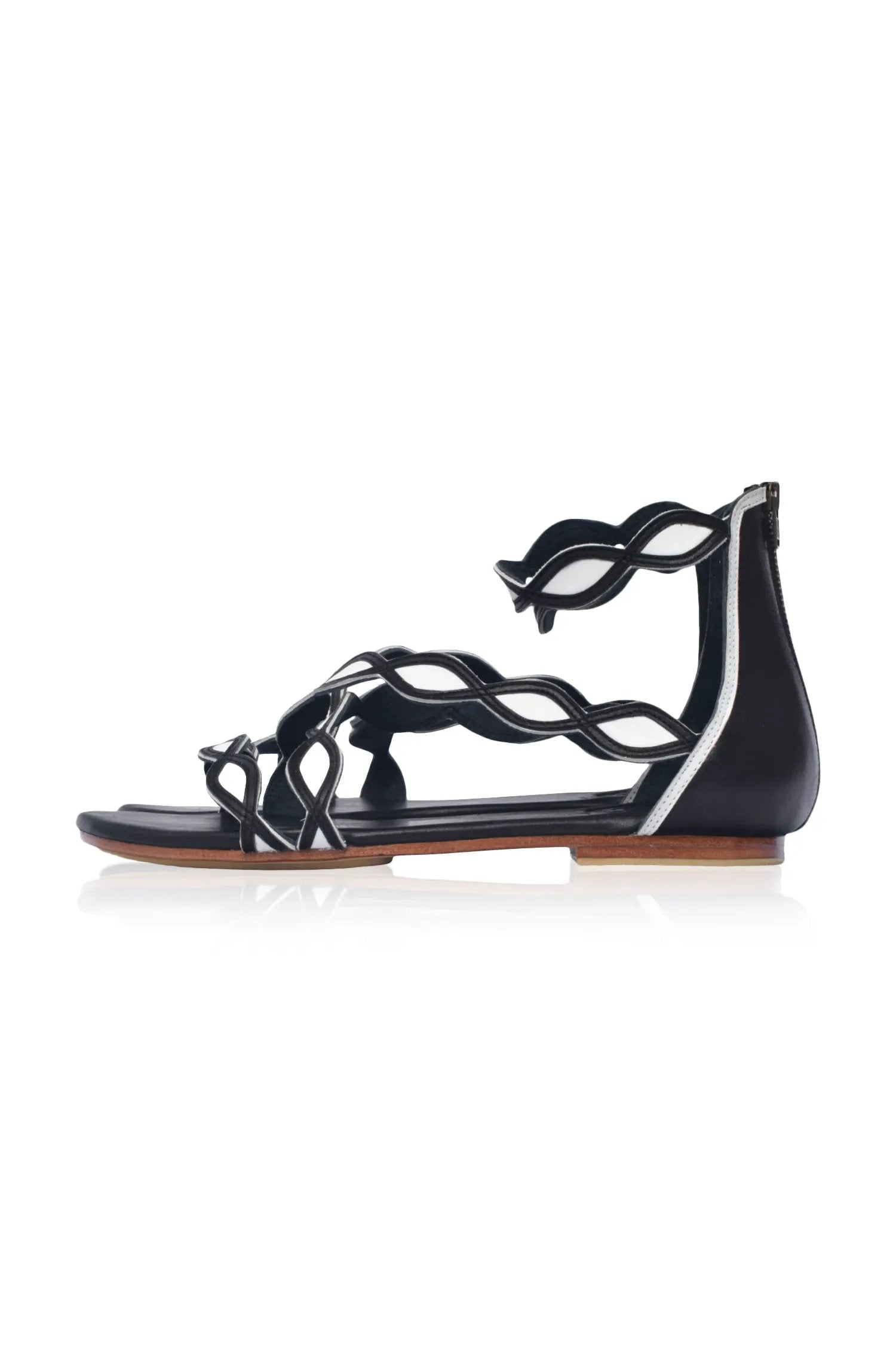 Blossom Floral Leather Sandals by ELF