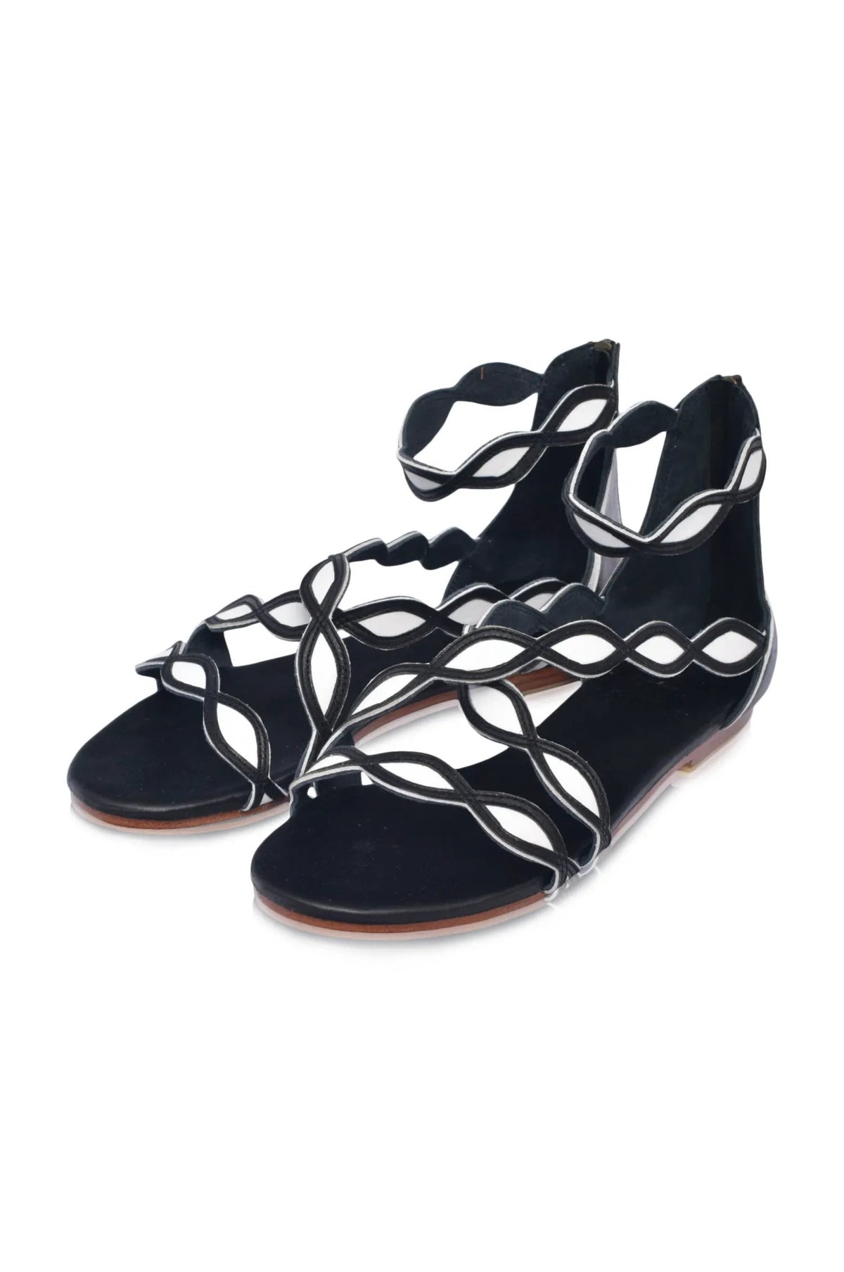 Blossom Floral Leather Sandals by ELF