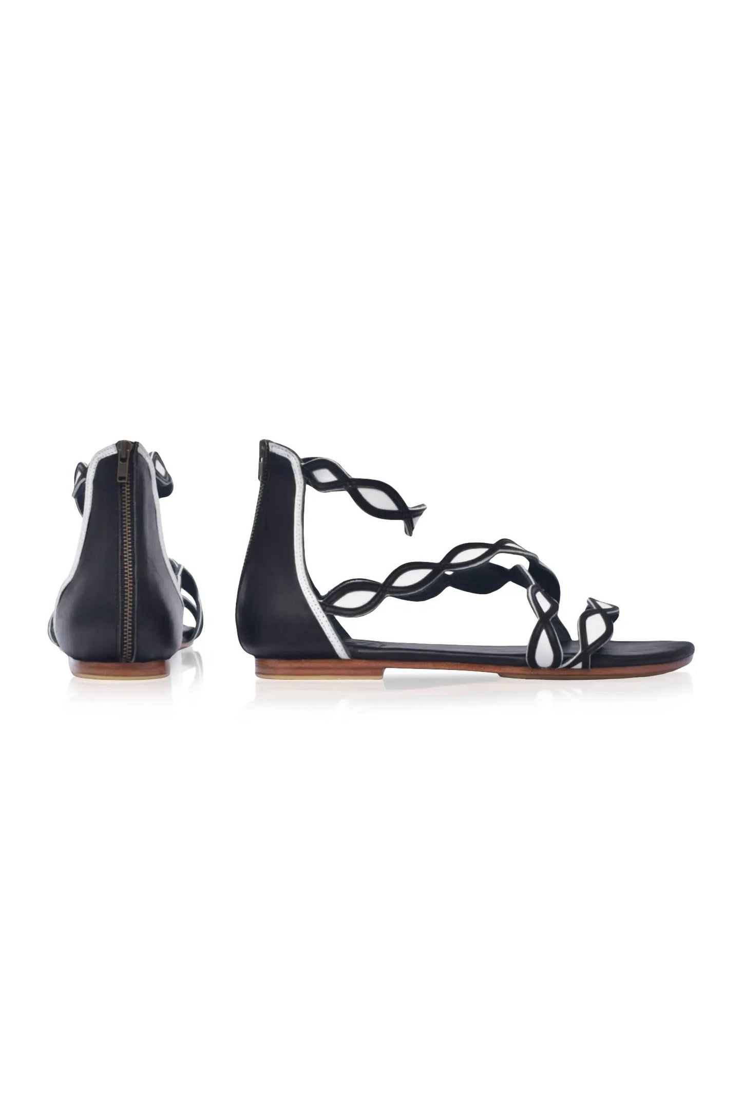 Blossom Floral Leather Sandals by ELF
