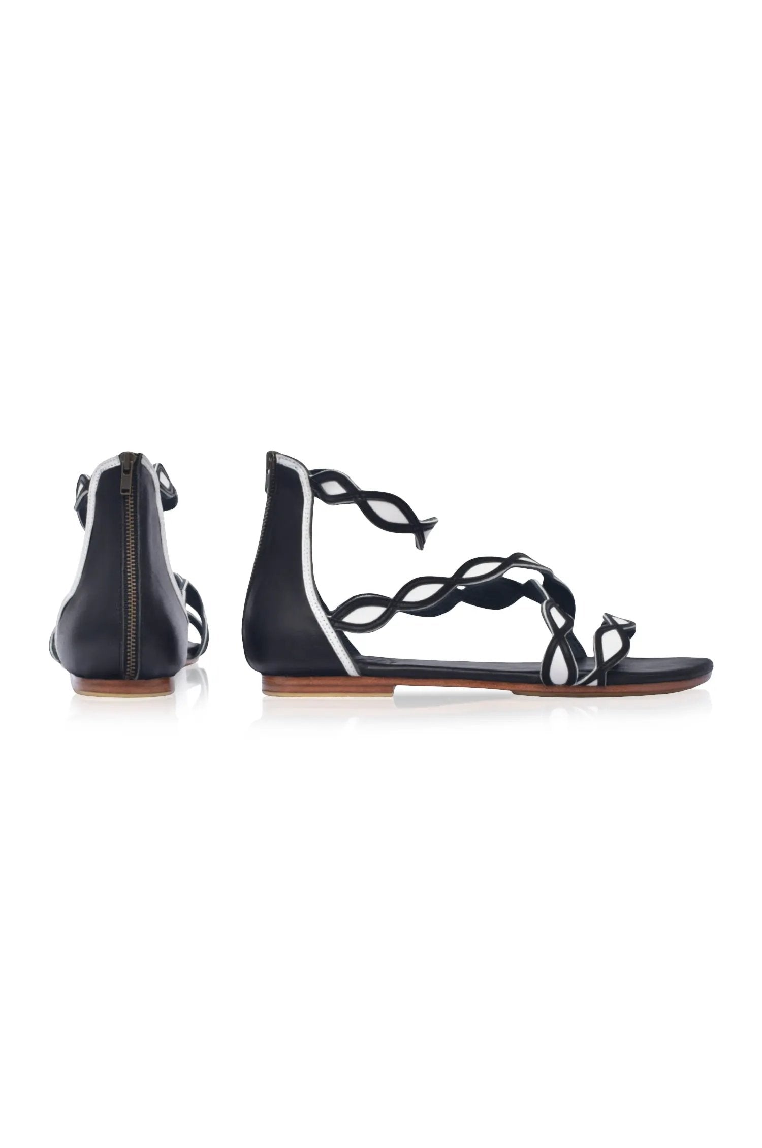 Blossom Floral Leather Sandals by ELF