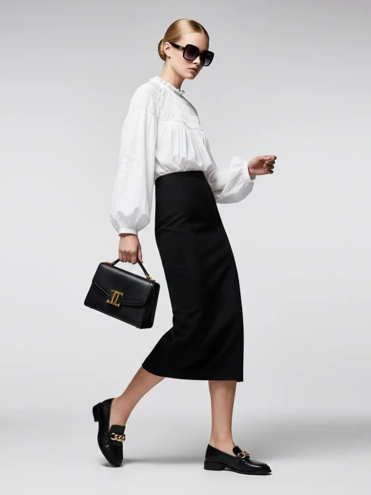 Bohemian White Cotton Blouse with Smocked Detail and Embroidery • BYMANYC ® New York by BYMANYC ® New York